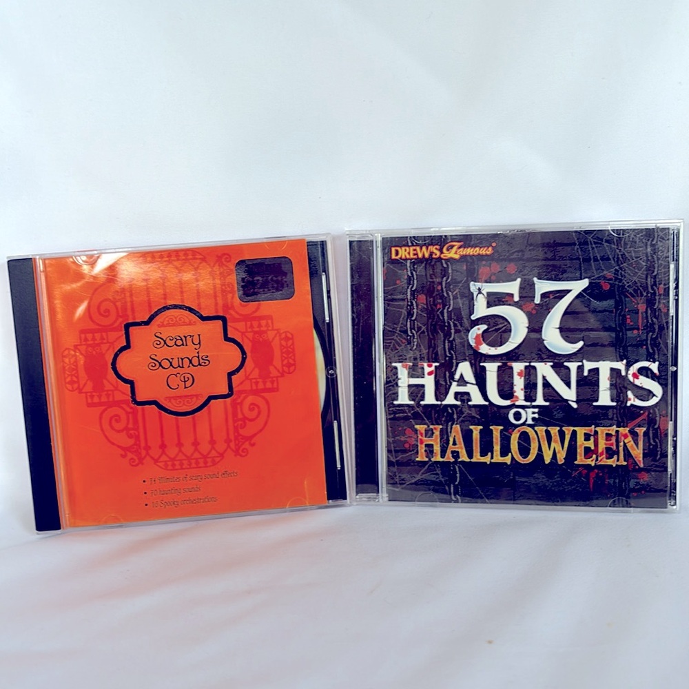 2 Pack Gently Used Halloween Scary Sounds CDs